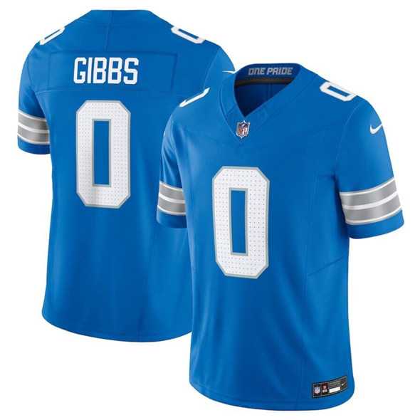Men & Women & Youth Detroit Lions #0 Jahmyr Gibbs Blue 2025 F.U.S.E. Vapor Limited Stitched Jersey
